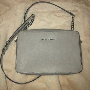 Jet Set Large Saffiano Leather Crossbody Bag
